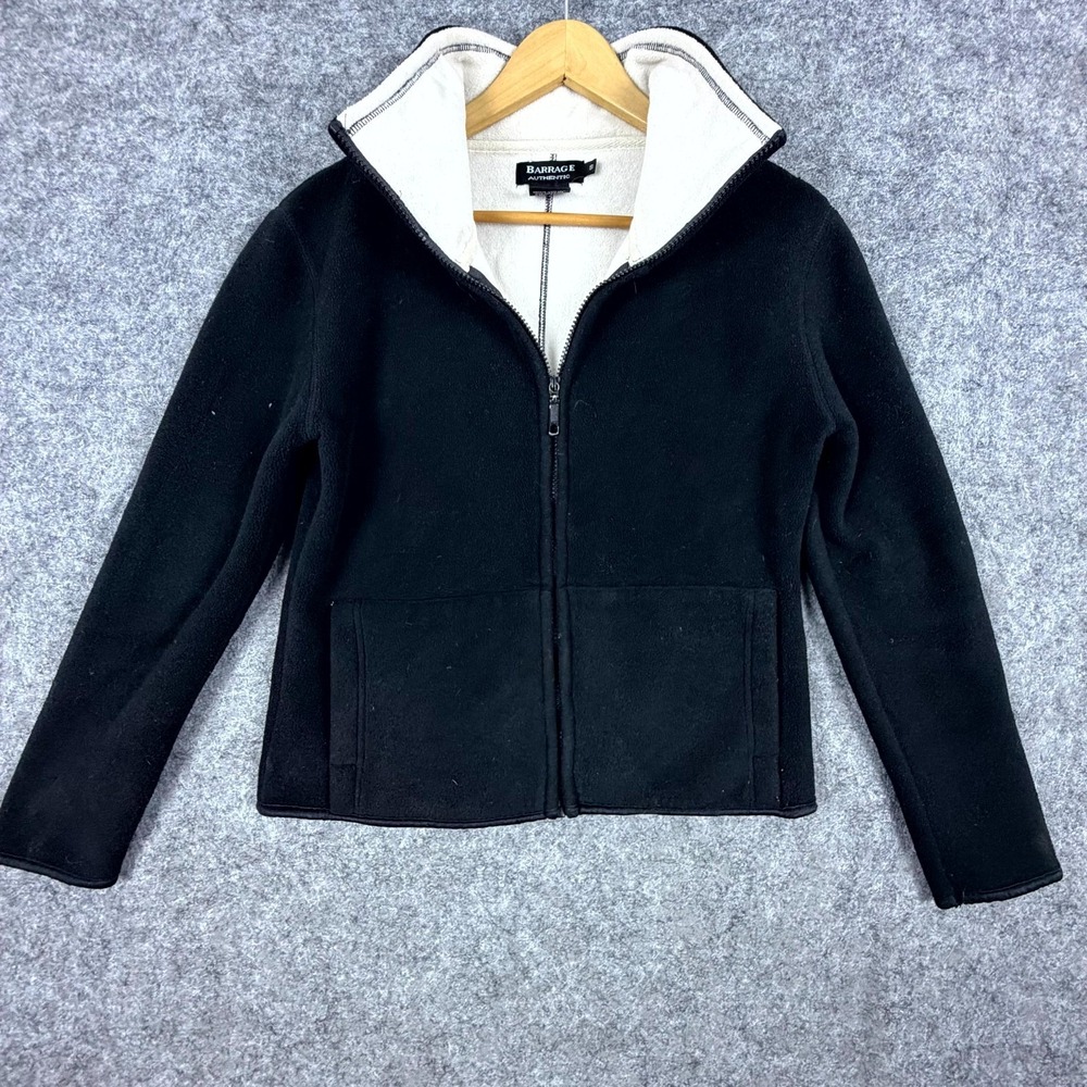 Vintage Barrage Authentic Jacket Womens Small Black Fleece Linedβ Full Zip